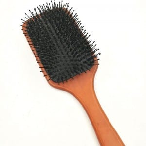 OEM&ODM professional cheap wood brush square brown cover hair brush