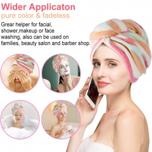 2020 Amazon Hot Sale Hair Towel Wrap Turban Microfiber Drying Bath Shower Head Towel