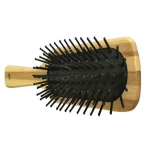 Zebra pattern bamboo hair brush detangling cushion hair brush