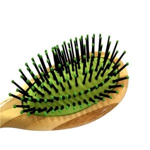 Bamboo Green Cushion Paddle Hair Brush – AB269