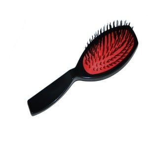 Black look air cushion paddle plastic hair brush for detangling hair