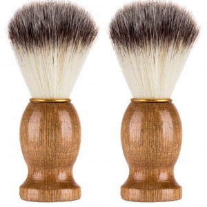 China Wholesale Soft Bristle private label beard brush wood handle horse hair shaving brush For Men